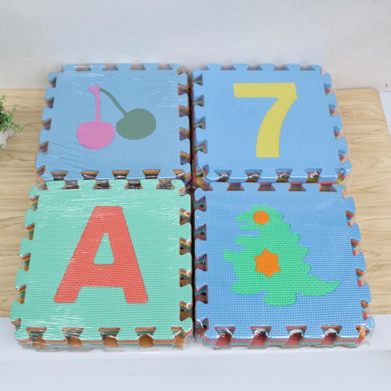Kids Education Alphabet Numbers - 無毒PEフォームパズルプレイマット、赤ちゃんのハイハイや子供のプレイルームアクティビティ用の教育的なアルファベットと数字のパターン付き-おもちゃ