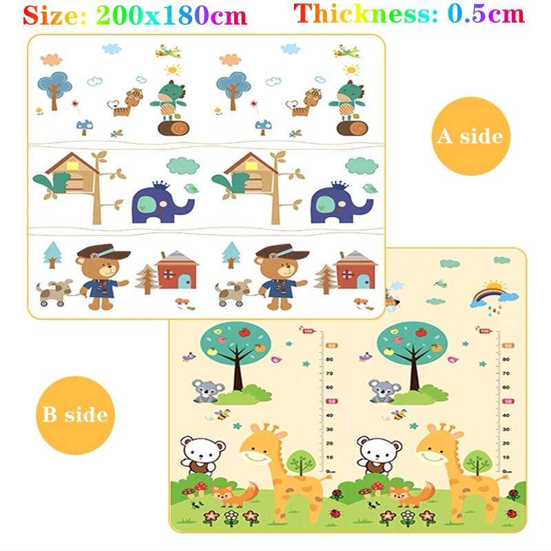 厚さ0.5cm 200*180cm ベビー プレイマット 子 - Kids Education Allowance のレビューと価格