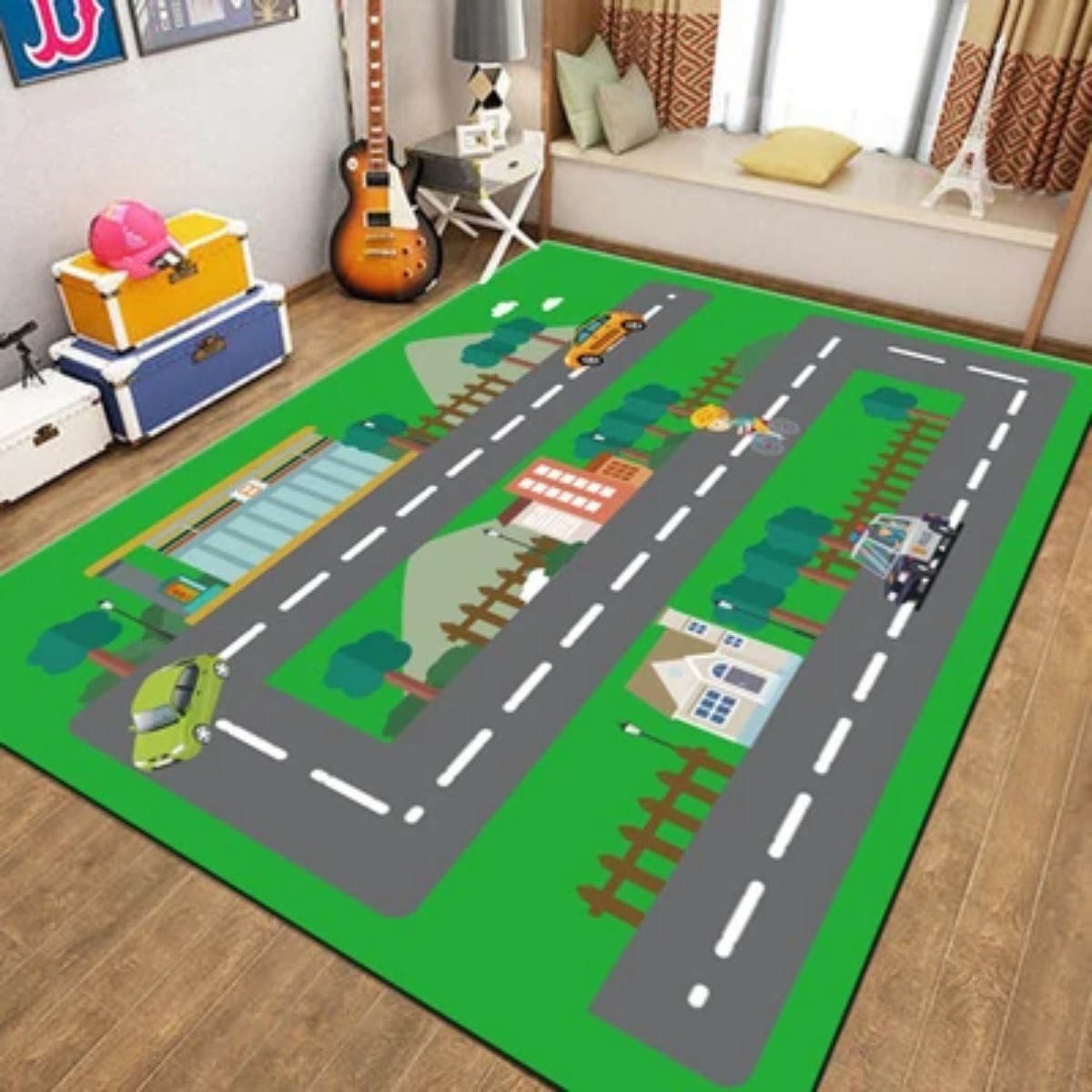 ロードマット子供用交通車マップ男の子女の子教育玩具ロードカー - Kids Education Room のレビューと価格