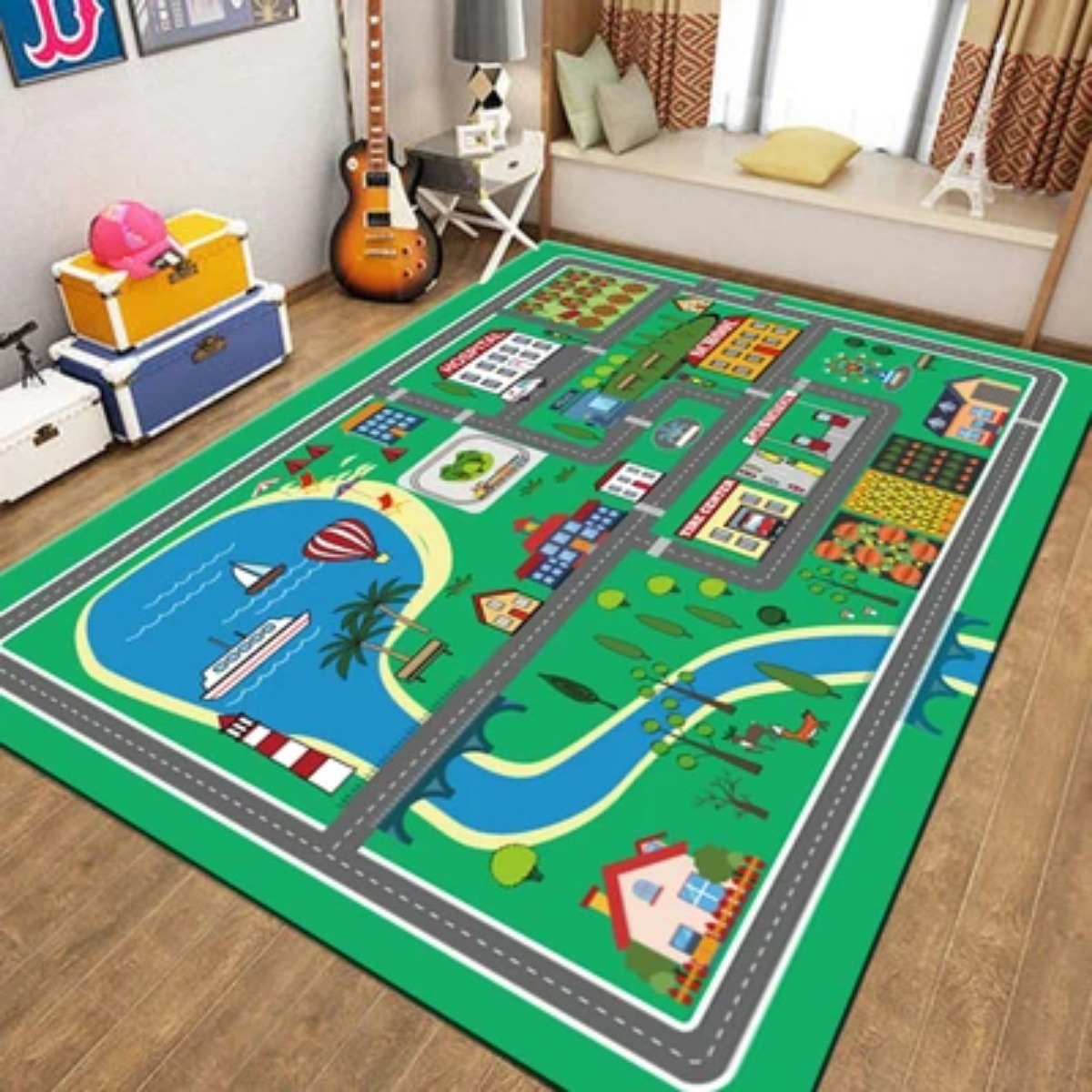 ロードマット子供用交通車マップ男の子女の子教育玩具ロードカー - Kids Education Room のレビューと価格