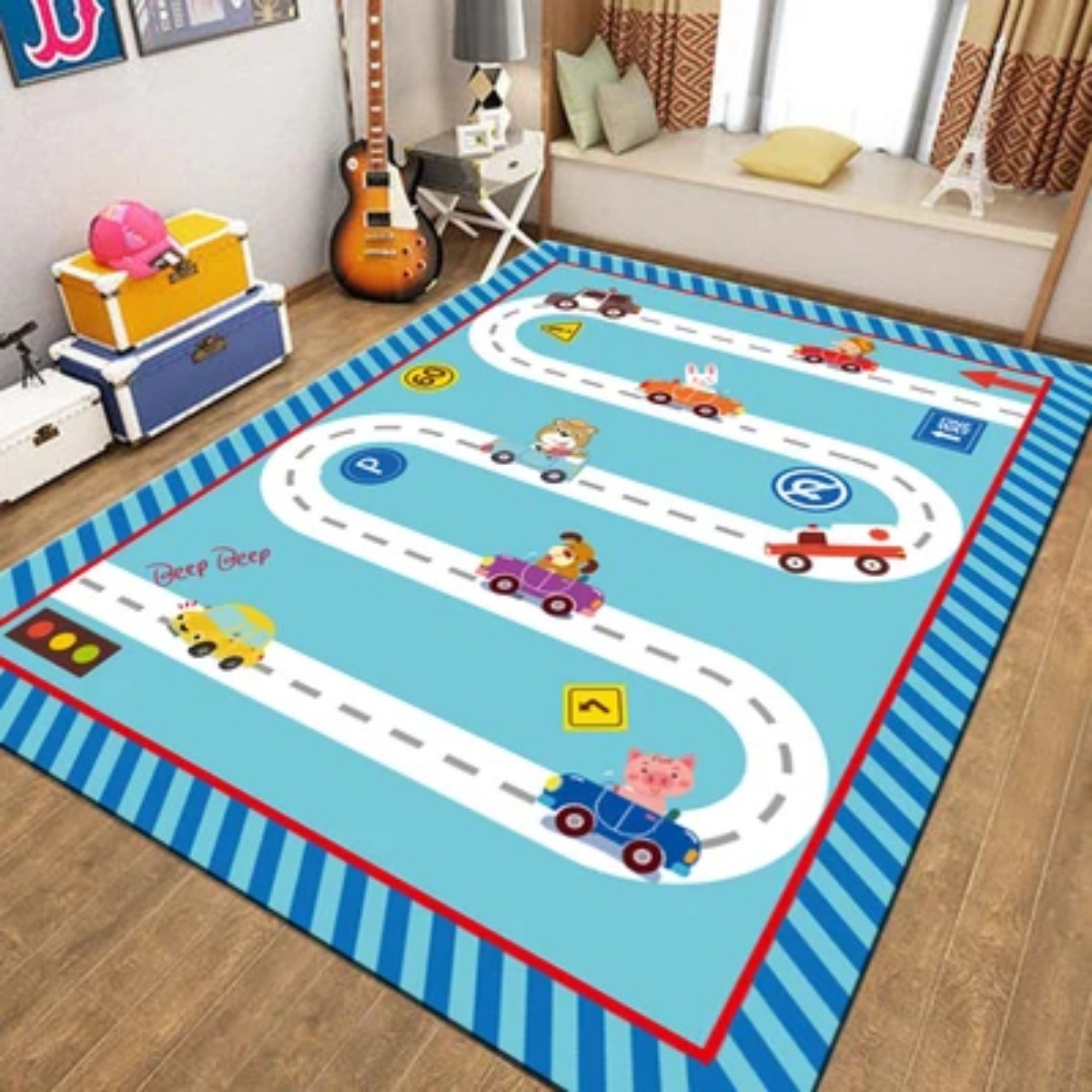 ロードマット子供用交通車マップ男の子女の子教育玩具ロードカー - Kids Education Room のレビューと価格