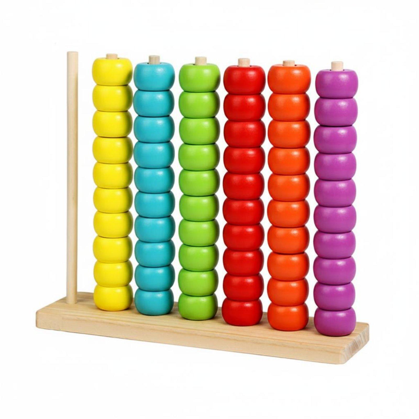 カラフルなそろばん カラーシェード認識 木製ビーズカウンター - Abacus Counting Bead のレビューと価格