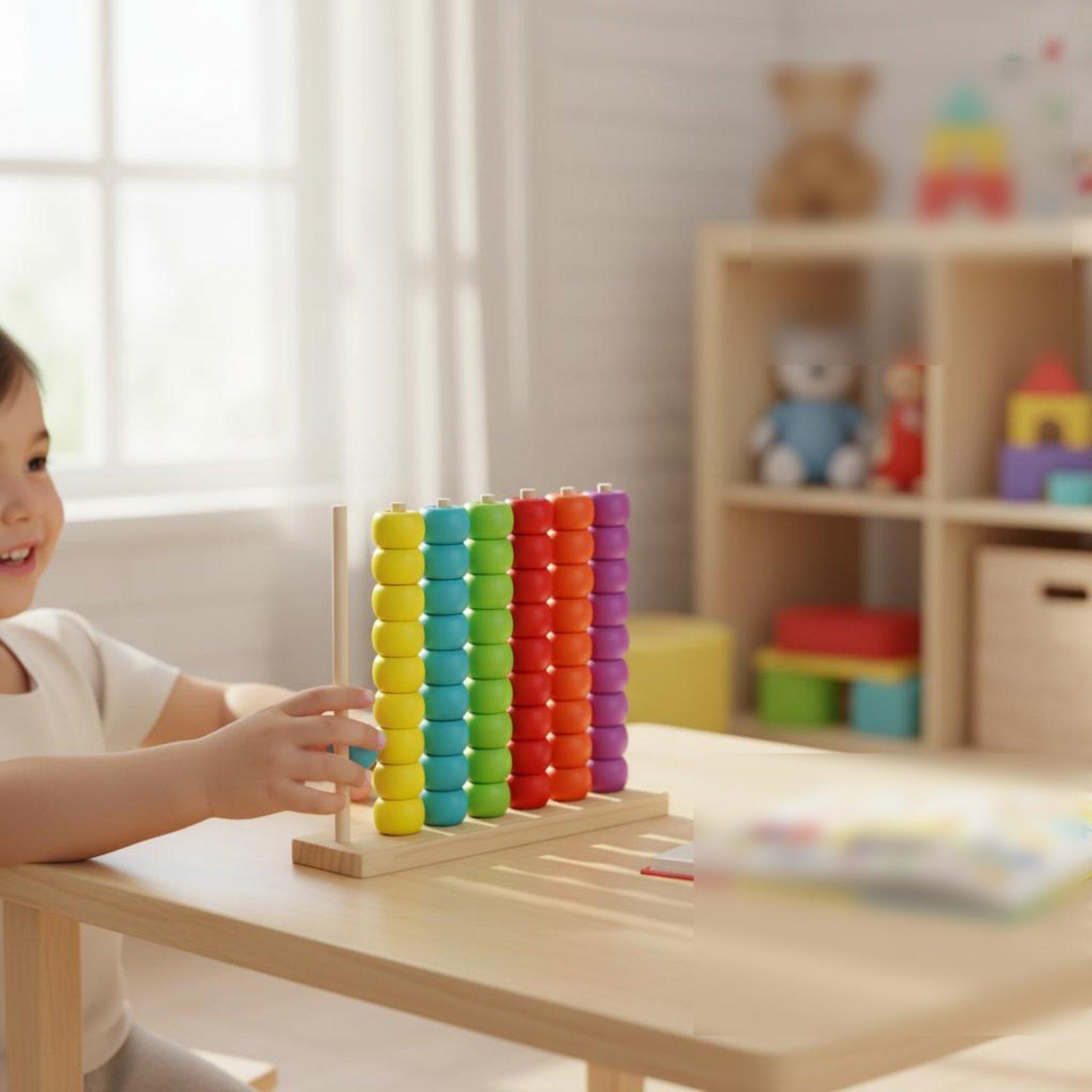 カラフルなそろばん カラーシェード認識 木製ビーズカウンター - Abacus Counting Bead のレビューと価格