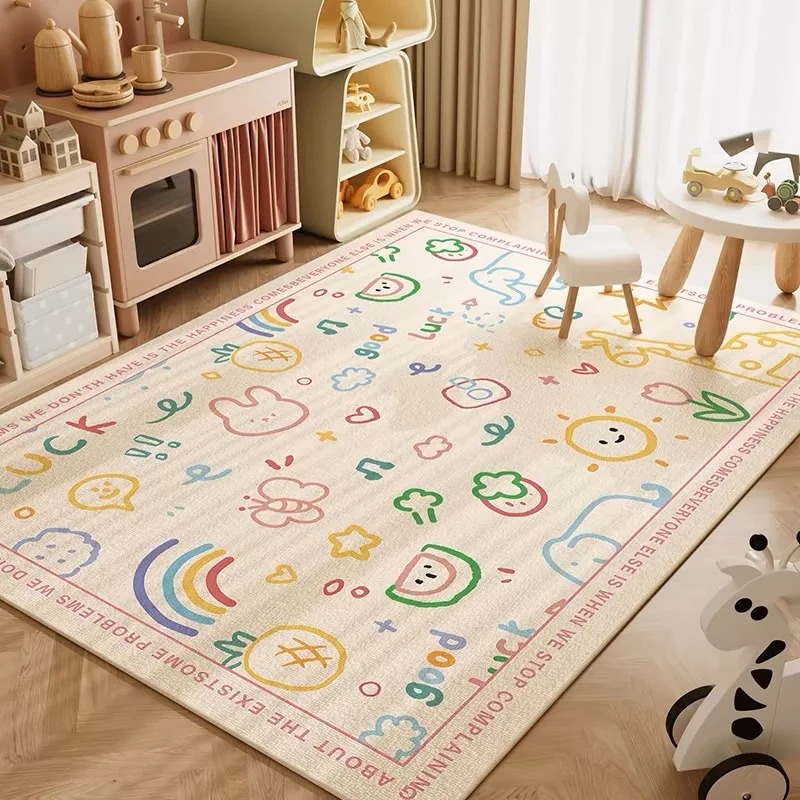 かわいい水玉模様のプレイカーペット、子供用ソフトプレイマット - Kids Education Room のレビューと価格